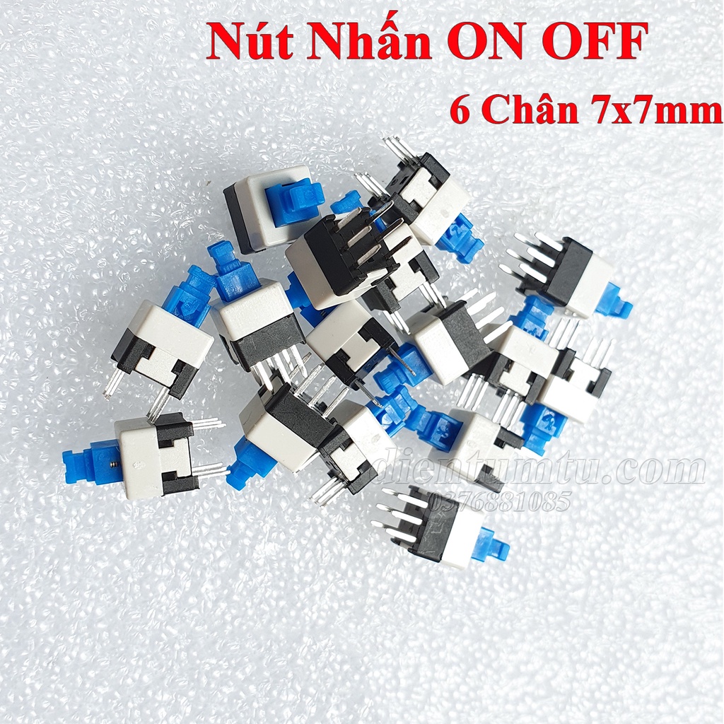 Nút Nhấn ON OFF 6 Chân 7x7 mm