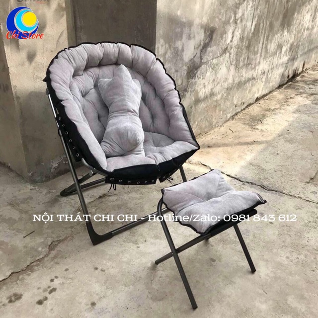 Ghế Tựa Lưng Thư Giãn Đọc Sách, Ghế Sofa Đơn Cho Bà Bầu Vỏ Tháo Ra Giặt Được Kèm Gối Và Ghế Gác Chân