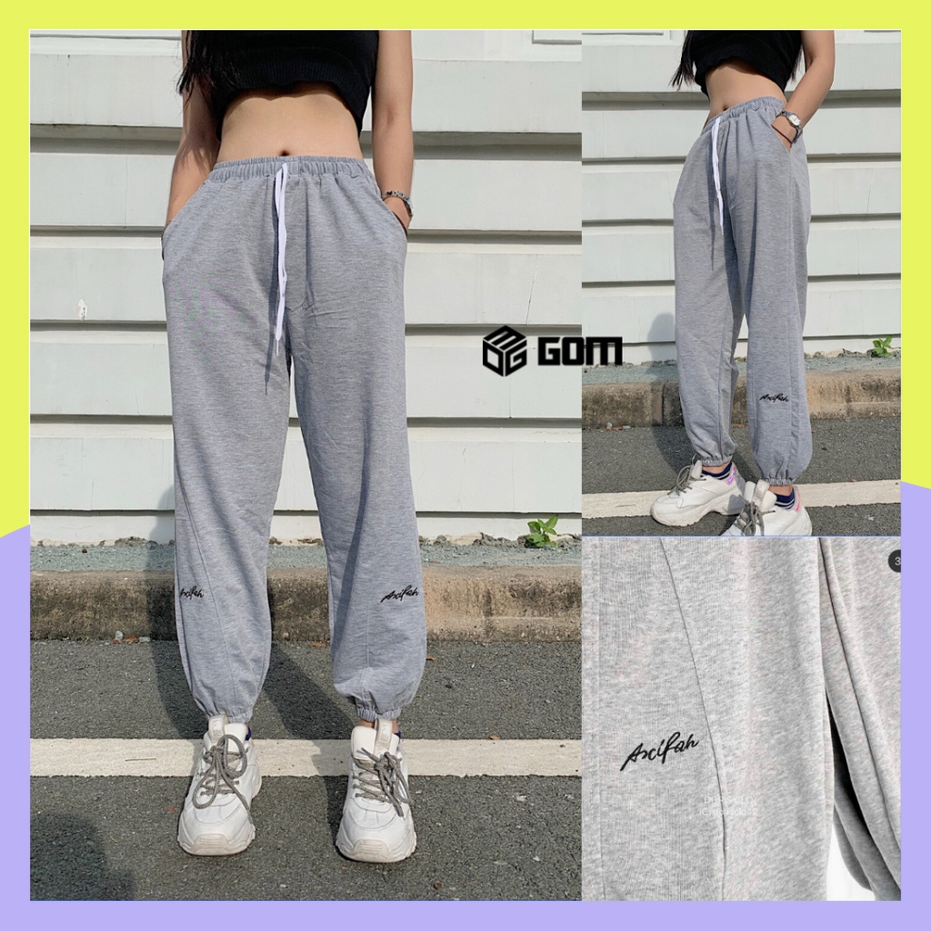 Jogger nữ dáng rộng, quần BOOM chất thun da cá thoáng mát năng động