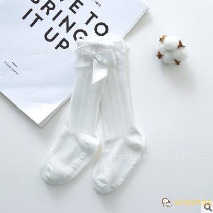 TẤT GỐI GẮN NƠ CHO BÉ,Tất dài gắn nơ cho bé gái