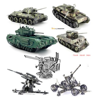 Mô hình lắp ráp 3d kim loại xe tank -khí tài quân sự