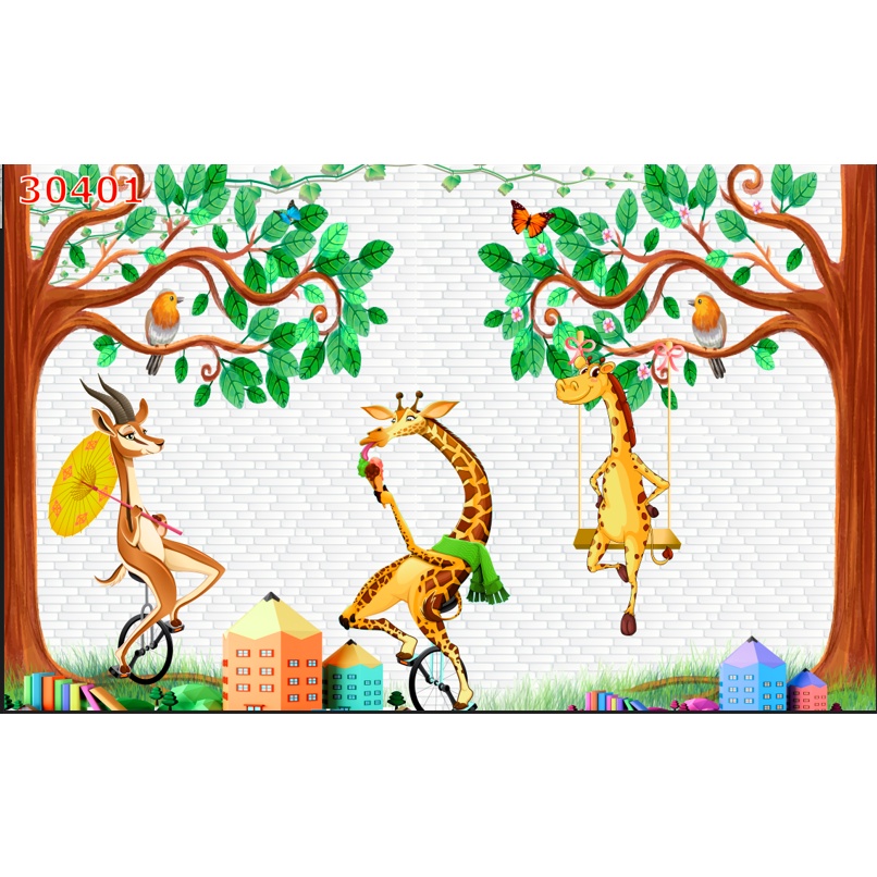 Tranh Dán Tường Hoạt Hình ngộ nghĩnh, đáng yêu