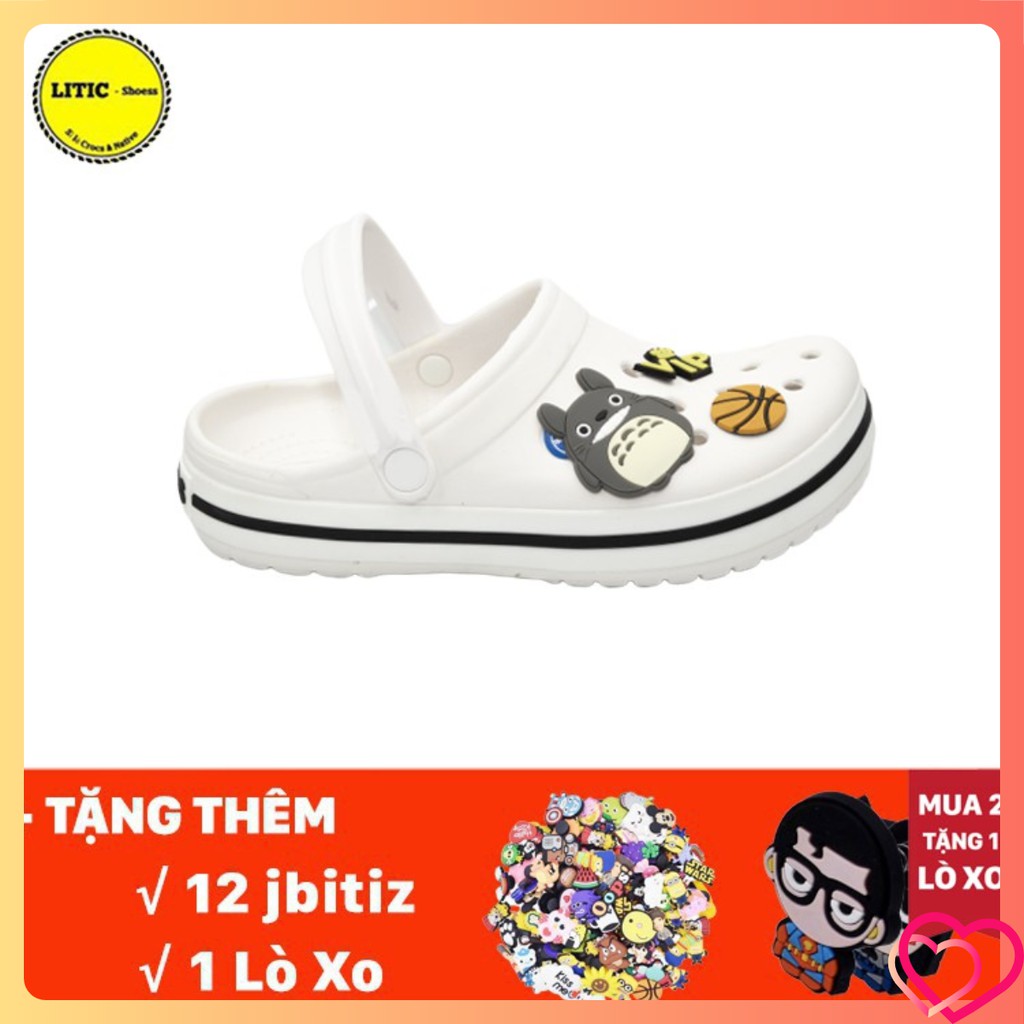 💖 dép cross màu trắng đế bánh mì, dép cross bít đầu hotrend BAN03 Cao Cấp 💕