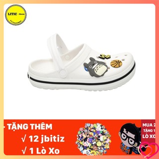 💖 dép cross màu trắng đế bánh mì, dép cross bít đầu hotrend BAN03 Cao Cấp 💕