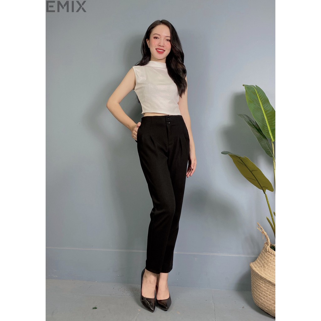 Quần baggy xếp ly cạp cao EMIX | BigBuy360 - bigbuy360.vn