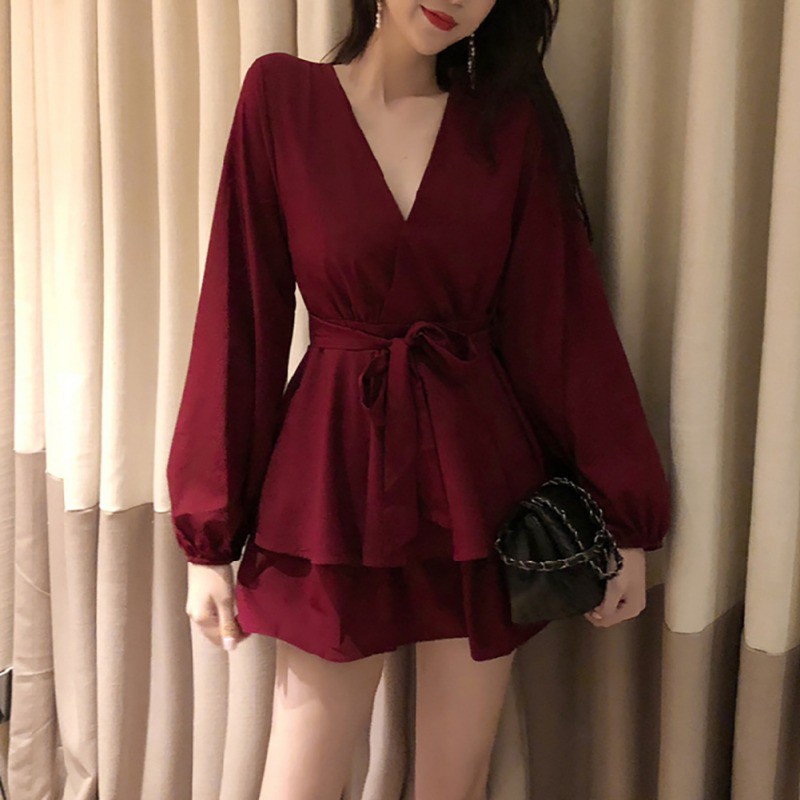 Đầm dài tay màu trơn kiểu dáng đơn giản thời trang cho nữ | BigBuy360 - bigbuy360.vn