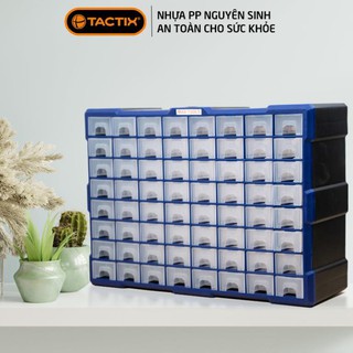 Tủ 64 ngăn 52x37.5x16 tactix a006 đựng linh kiện ốc vít, phụ kiện điện thoại, đồ diy, thùng đựng linh kiện sữa chữa