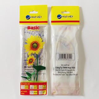 Bộ thước eke 4 món - Khắc Lazer