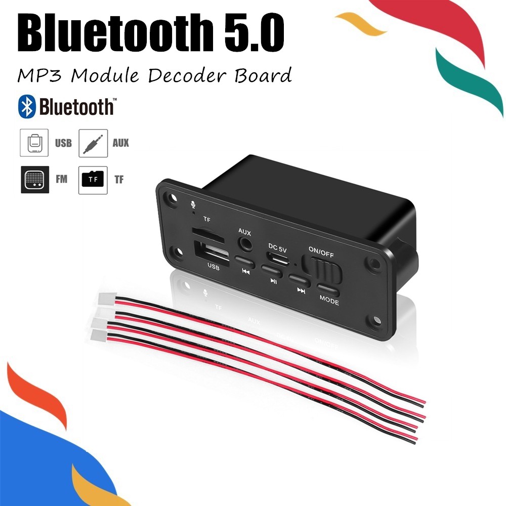 Đầu máy thu phát tín hiệu âm thanh FM Bluetooth USB TF DC 5V JQ-D077BT cho xe ô tô