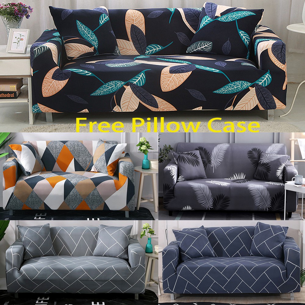 1/2/3/4-seater Geometric Elastic Sofa Covers for Living Room Modern Sectional Corner Sofa Cover Slipcovers Couch Cover  Protector Free Pillow Cover