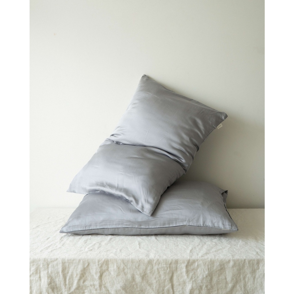 Vỏ gối nằm 100% lụa tencel 60S trơn nhiều màu 50x70 cm FLUFFY, áo gối 100% lụa tencel 60S cao cấp