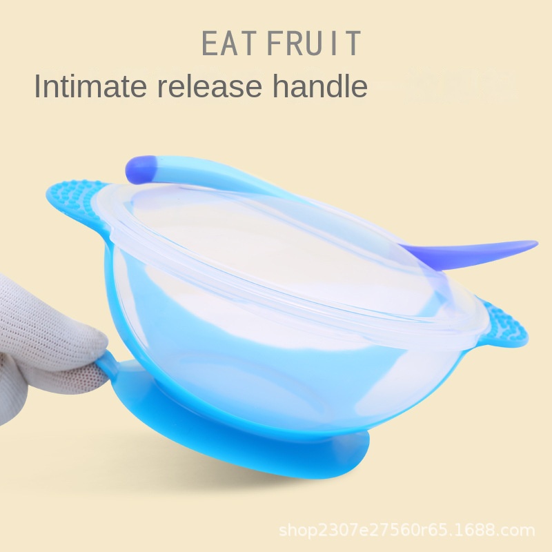 Bộ Tô Và Muỗng Ăn Bằng Silicon Chống Rơi Chịu Nhiệt Độ Cao Cho Bé silicone