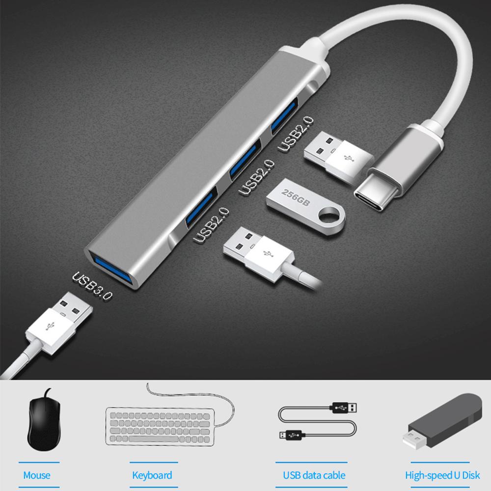 Mini USB C-HUB USB 3.0 HUB Type-C Bộ chia USB USB-C Dock adapter OTG