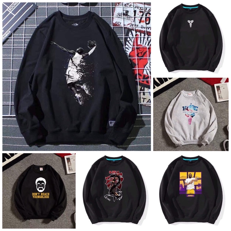 ÁO NỈ DA CÁ SWEATER BASKETBALL FREESIZE