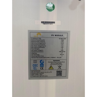 Pin mặt trời mono 100W hàng solar fancy