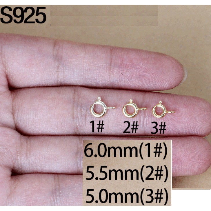 móc khóa cua tròn bạc 925- size5-5.5-6mm | BigBuy360 - bigbuy360.vn