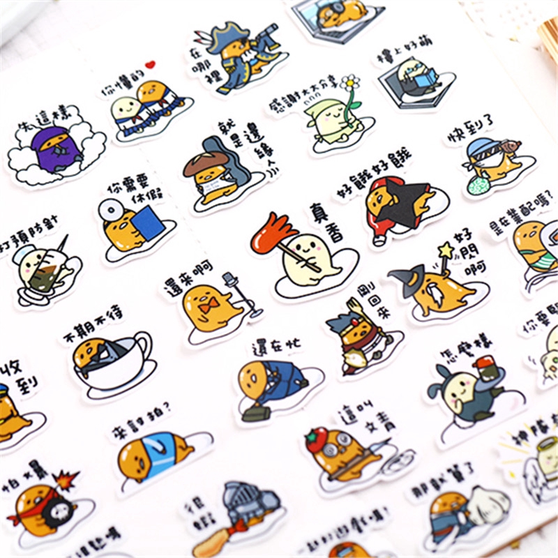 ❀ Gudetama Q-1 Diary Manual Stickers ❀ 38pcs/set Cartoon Album Scrapbooks DIY Decor Stickers
