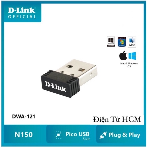 150Mbps USB Bộ thu WiFi Siêu nhỏ gọn- TP-Link TL-WN725N va Đài loan EW-7811Un va Đài loan DWA-121 - Hàng Chính Hãng