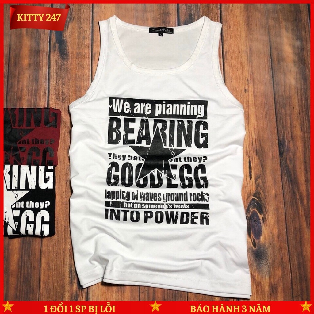 Áo Tank Top Nam KITTY247-AT02 Áo Thun Ba Lỗ Cotton Co Dãn Kiểu Hàn Quốc