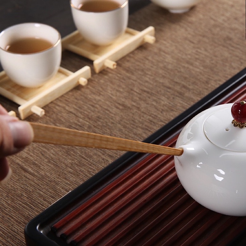 Dụng cụ pha trà , phụ kiện trà tre 6 món ống vuông