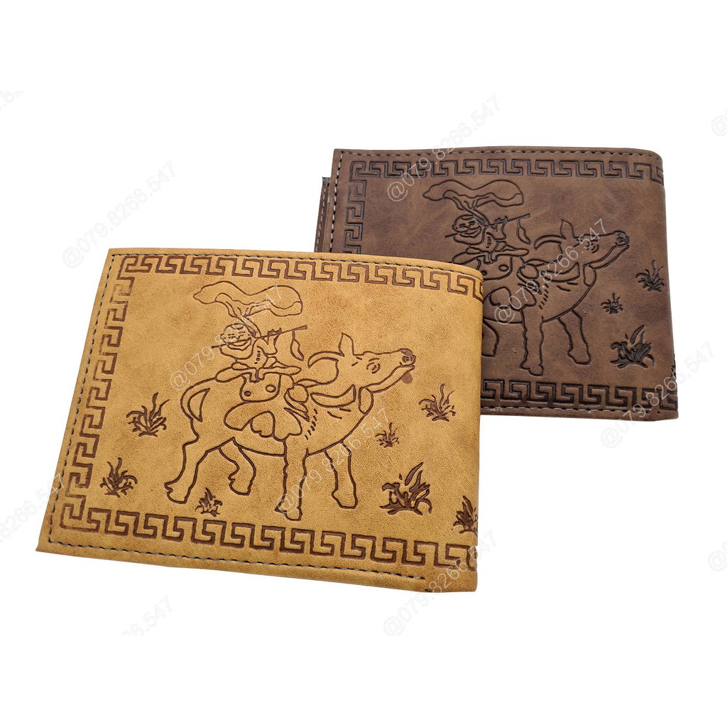 Bóp nam BNGR-642 da PU in hình cha mẹ đẹp mắt | BH 12 tháng