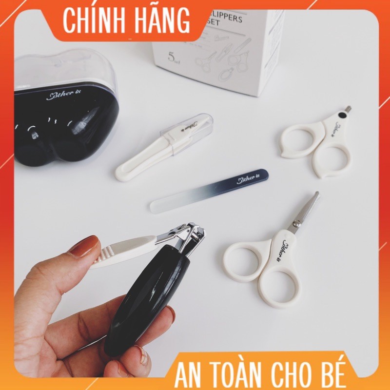 Bộ cắt móng tay/bấm móng tay/dũa móng/kéo căt móng an toàn dành cho bé hãng Mother is Hàn Quốc
