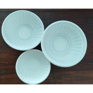 Combo 50 chén bát nhựa nhỏ màu trắng sữa đựng thực phẩm, chén chè dùng một lần