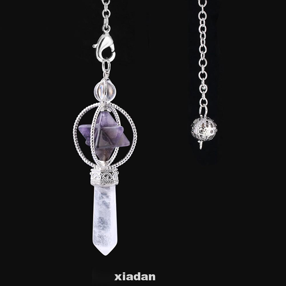 Amulet Charm Crystal Decoration Divination Healing Reiki Chain Pendulum