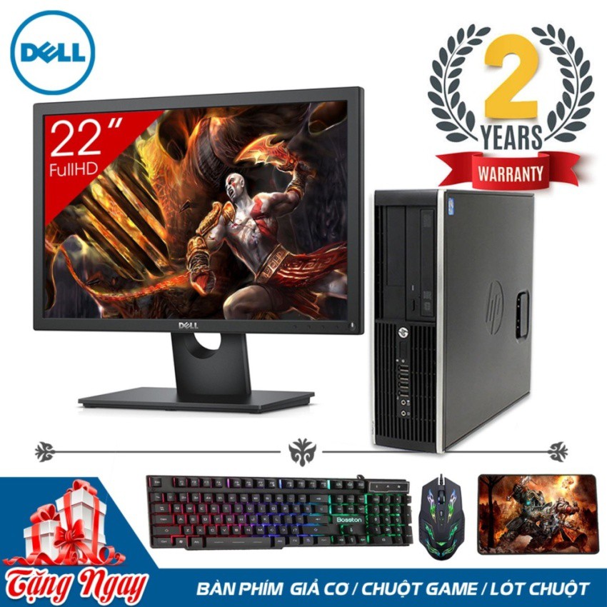 Combo PC để bàn HP 6300 Pro SFF + Màn hình Dell 22inch Full HD (Core I7 3770, Ram 16GB, SSD 240GB, HDD 1TB) + Quà Tặng | BigBuy360 - bigbuy360.vn