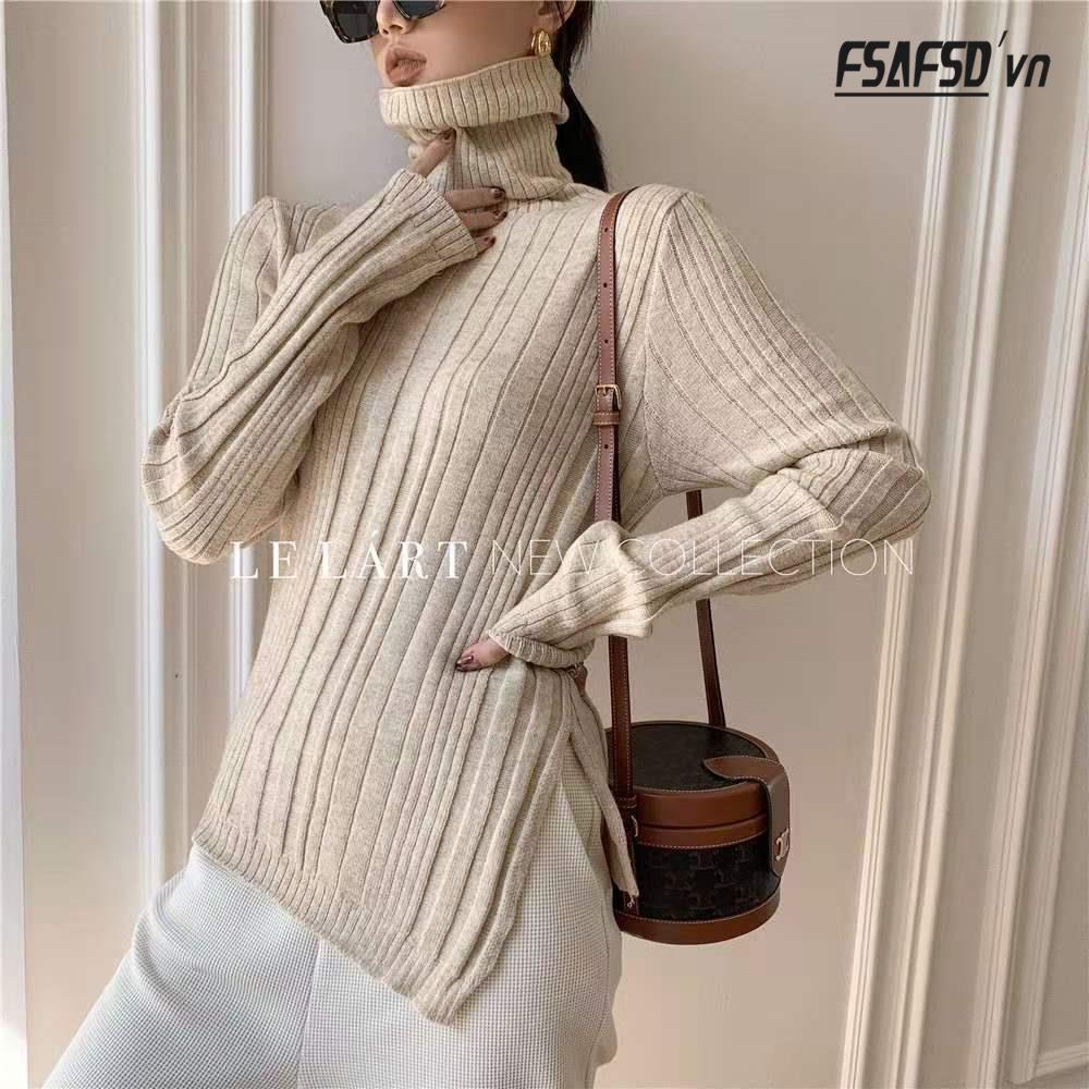 Áo Sweater Tay Dài Cổ Lọ Phong Cách Mới 2022 Cho Nữ
