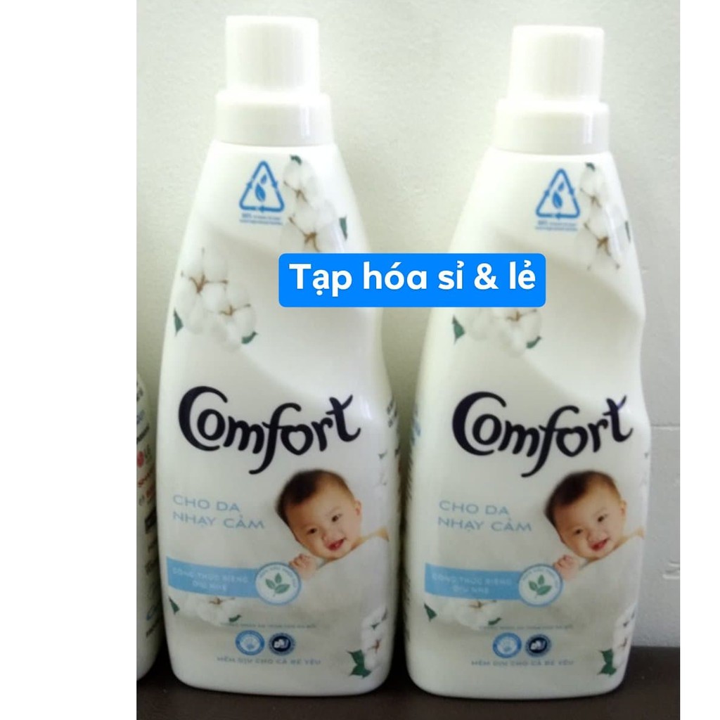 NƯỚC XẢ VẢI COMFORT TRẮNG CHO DA NHẠY CẢM/ 1 lần xả/ phơi trong nhà (CHAI 800ML)