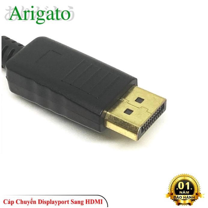 Cáp chuyển đổi Display Port sang HDMI 15cm (Trắng)