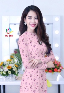 vải áo dài in hoa nhí đẹp