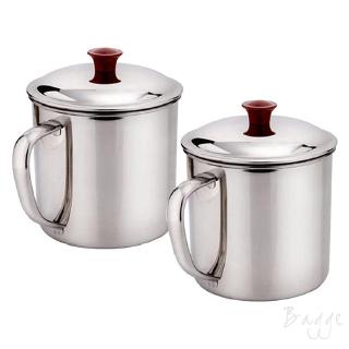 Cốc có nắp đậy và tay cầm từ inox 304 sử dụng trong nấu ăn