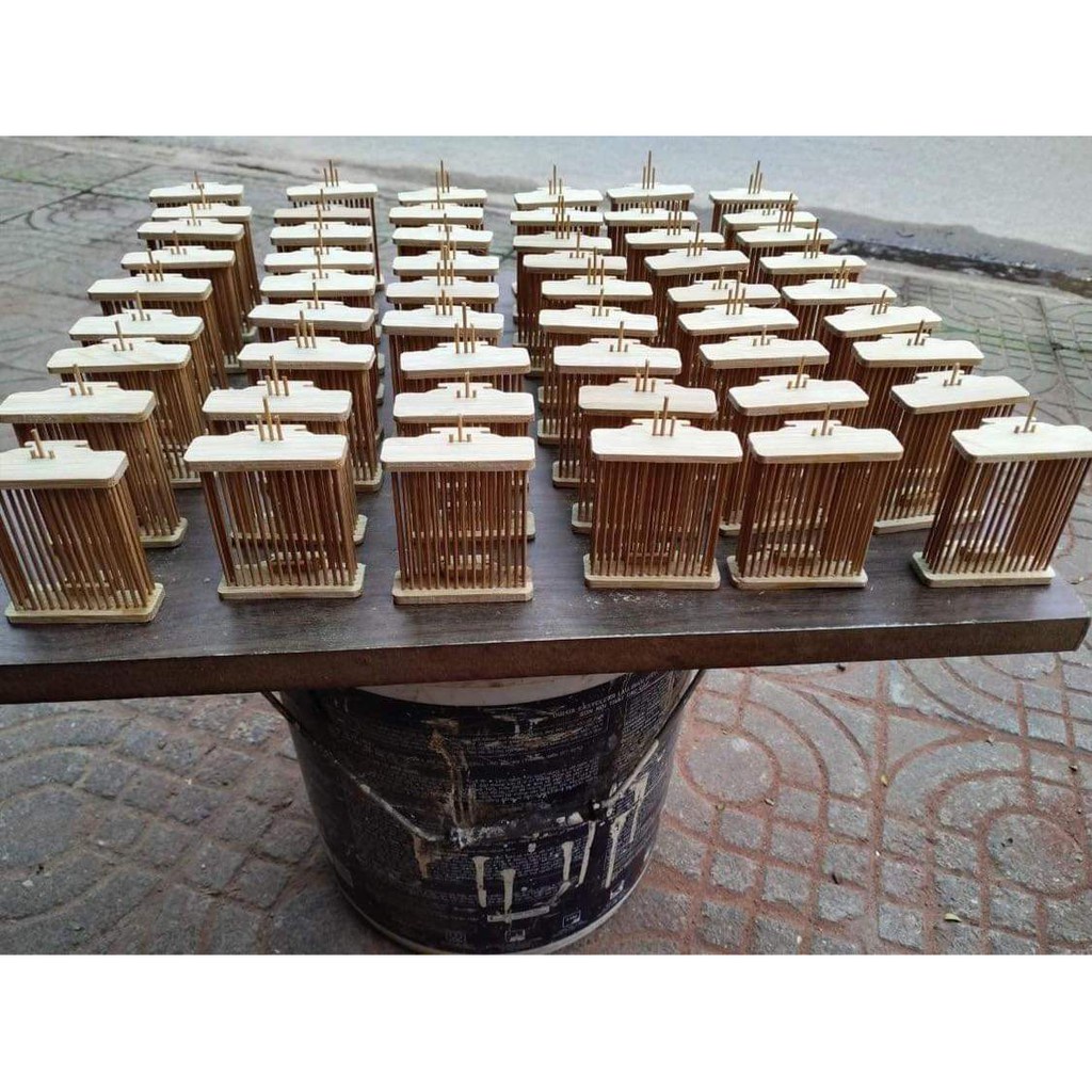 Rọ dế tre dùng cho chim chào mào bên đẹp giá đẹp