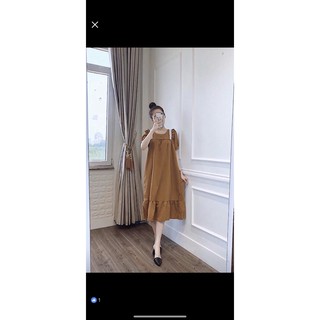 Váy bầu thô ren vai mới