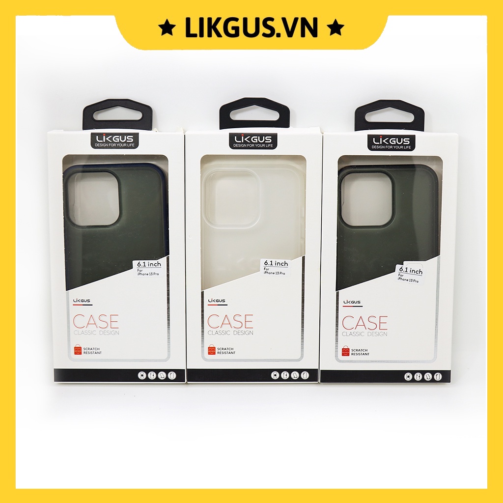 Ốp Chính Hãng LIKGUS SHADOW 13 / 13Pro Chất Liệu Siêu Mỏng Ôm Máy Chống sốc Chống Va Đập Bảo Vệ Camera Lưng Nhám ViềnMàu