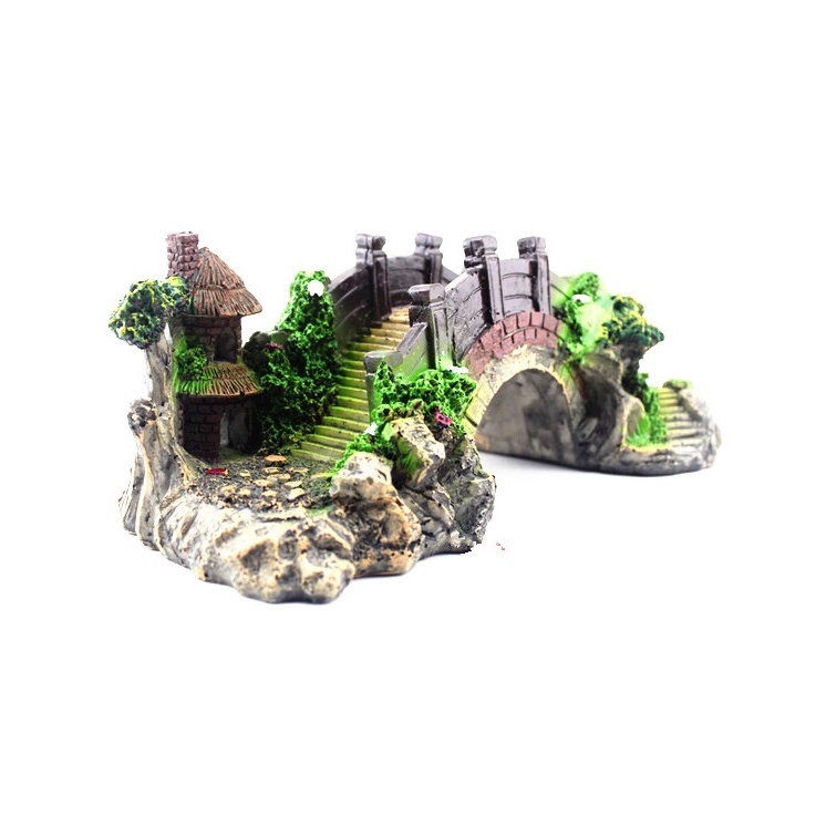 Mô Hình Hòn Non Bộ Trang Trí Cầu Cảnh Trang Trí Bể Cá Hồ Thủy Sinh -  Cây Cầu Cảnh Giả Đá Trang Trí Bể Cá