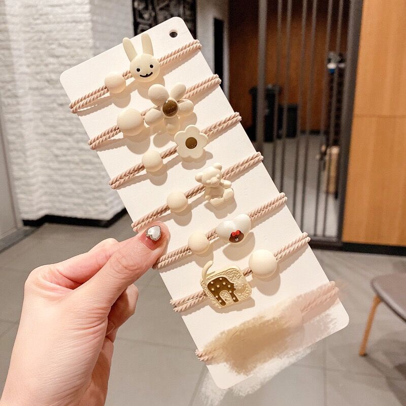 Dây buộc tóc nữ đẹp phong cách Nhật Hàn họa tiết hoạt hình