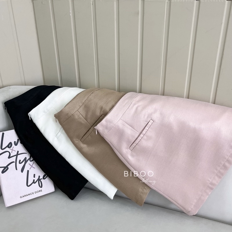 BIBOO - Chân váy ngắn chữ A túi mổ có quần trong WELT POCKET SKIRT