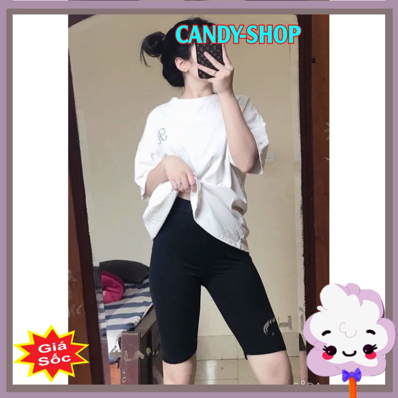 Quần legging lửng nữ đẹp cạp cao, quần đùi legging nâng mông dáng ngố tập gym thể thao co giãn 4 chiều.Candy-shop | BigBuy360 - bigbuy360.vn