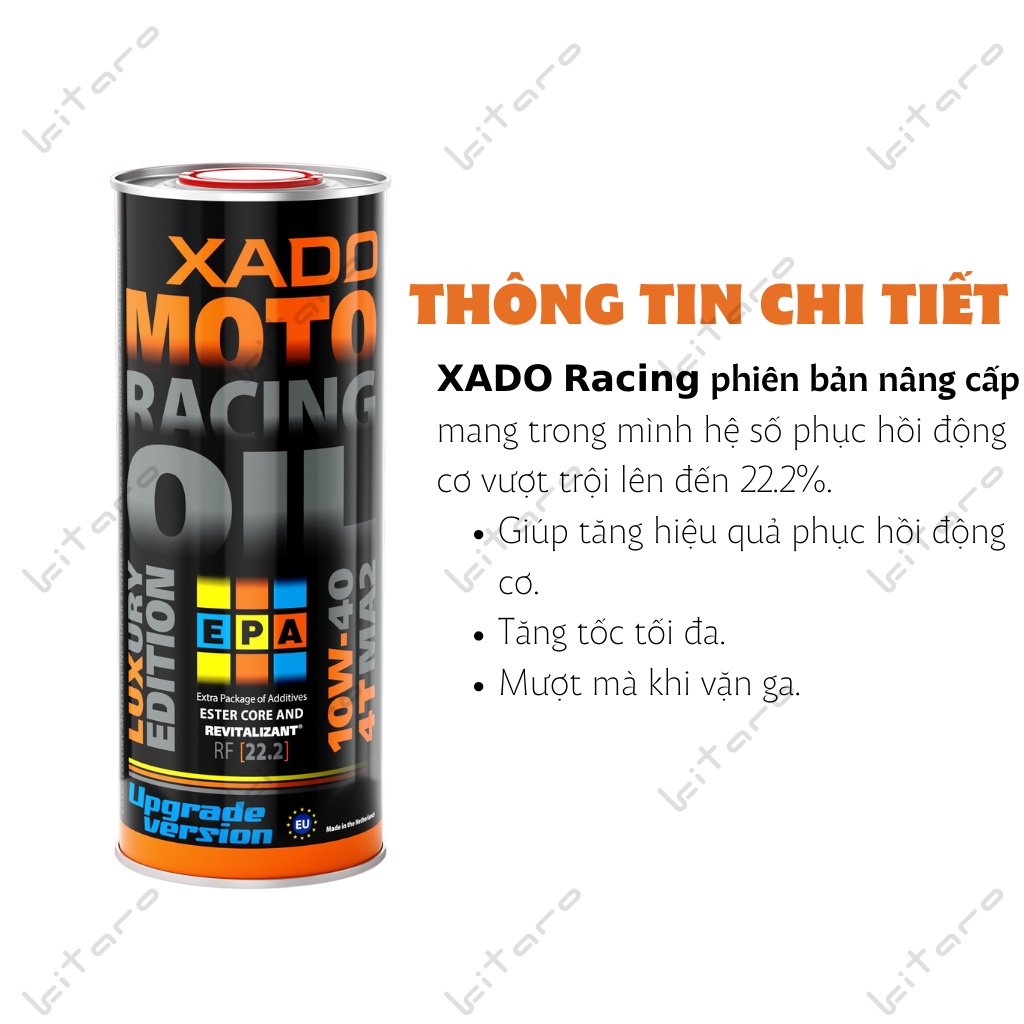 Nhớt Xado Racing 10W40 API SN JASO MA2