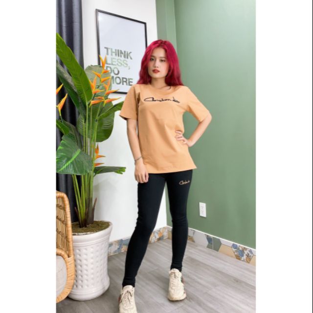 Bộ thun xinh, áo cotton quần porip