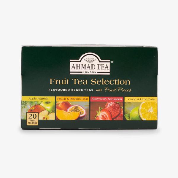 BST 4 vị Trà đen Hoa quả (Dâu, Đào, Chanh, Táo) - Ahmad Fruit Tea Collection (túi lọc có bao thiếc - 20 túi/hộp)