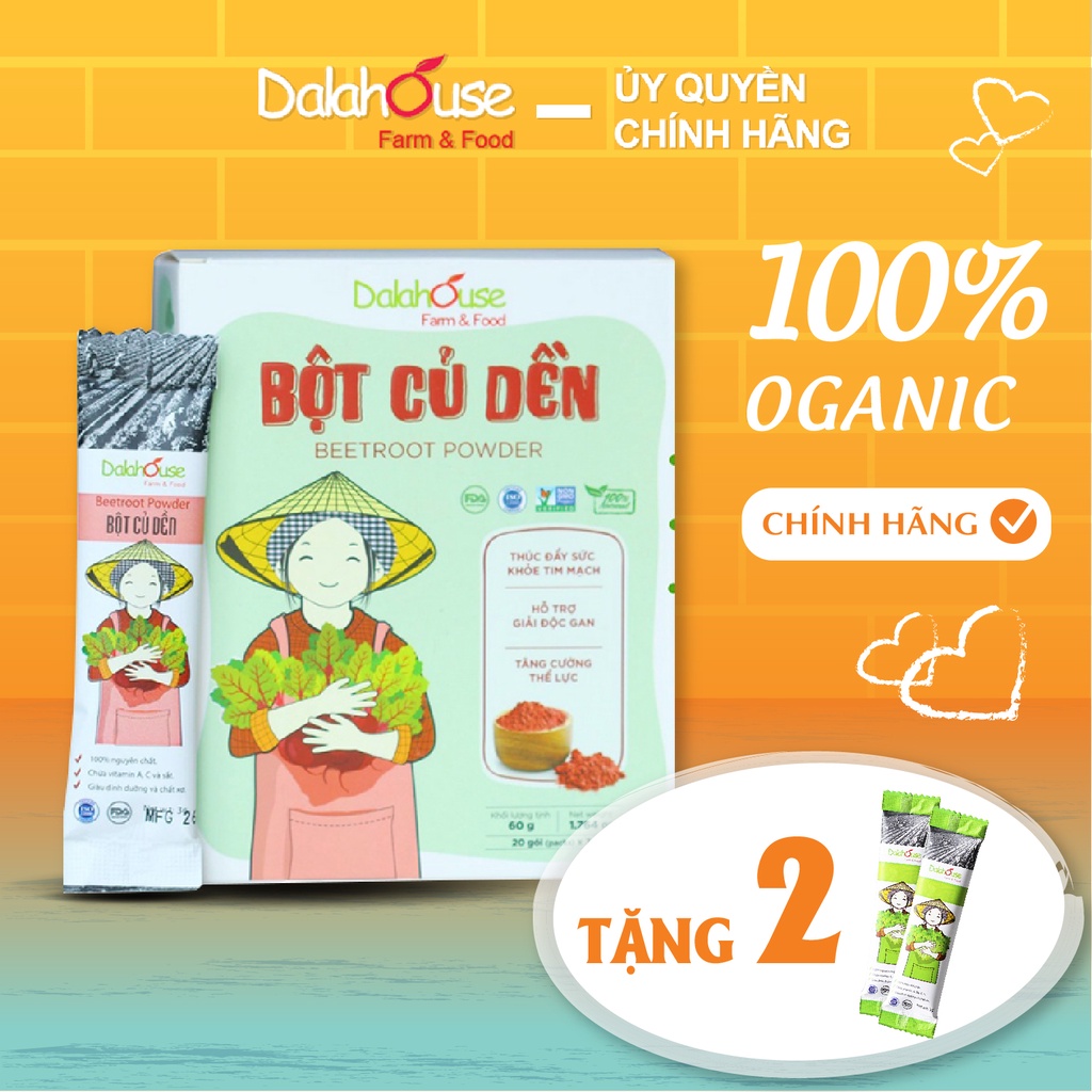 Bột Củ Dền Hữu Cơ Sấy Lạnh Nguyên Chất Dalahouse Giúp Tạo Màu Tự Nhiên Cho Thực Phẩm