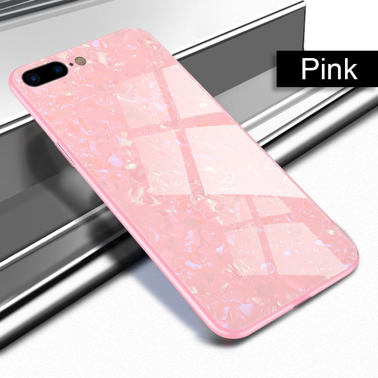 Ốp điện thoại mặt kính cường lực cao cấp họa tiết đẹp mắt cho iPhone 7 Plus 8 Plus | BigBuy360 - bigbuy360.vn