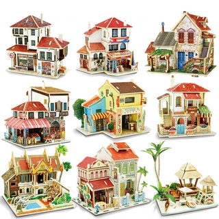 Đồ chơi lắp ráp gỗ 3D Mô hình Nhà gỗ Robotime Global Style House