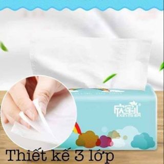 [TRỢ GIÁ] GIẤY ĂN CẦU VỒNG HÃNG KHĂN GIẤY XINMIER 1 THÙNG 30 BỊCH