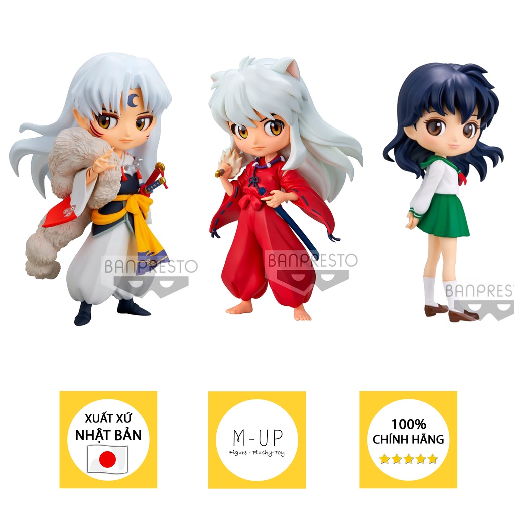 MÔ HÌNH INUYASHA, KAGOME, SESHOUMARU CHÍNH HÃNG BANDAI - QPOSKET FIGURE