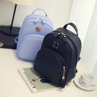 Balo Da Nữ B02 Màu Xanh